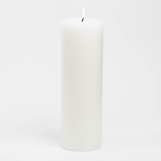 Richland 4" x 12" White Pillar Candle