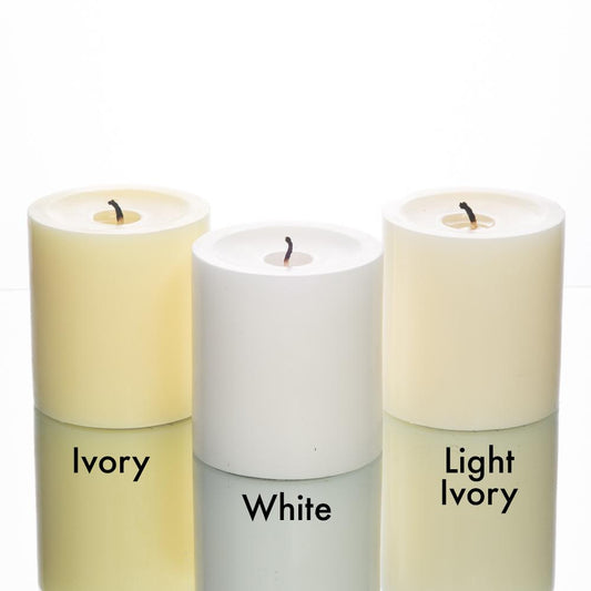 Richland 4" x 12" Ivory Pillar Candle Set of 6